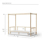 Oliver Furniture Camp Nomad Canopy Bed - White & Oak