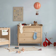 Oliver Furniture Wood Original 3 Drawer Nursery Dresser & Changer - Oak