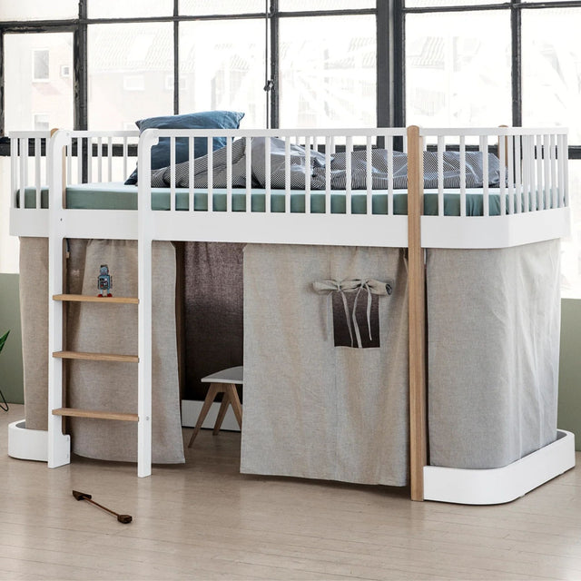 Oliver Furniture Wood Original Bunk Bed/Low Loft Bed Curtain - 128 cm