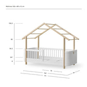 Oliver Furniture Wood Mini+ House Bed - White/Oak