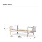 Oliver Furniture Wood Original Bed - White/Oak