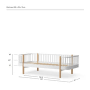 Oliver Furniture Wood Original Day Bed - White/Oak