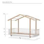 Oliver Furniture Wood Original House Bed - White/Oak