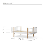 Oliver Furniture Wood Original Junior Bed  - White/Oak