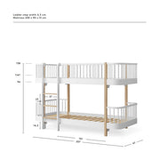 Oliver Furniture Wood Mini+ Low Bunk Bed - White