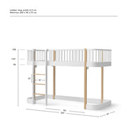 Oliver Furniture Wood Original Low Loft Bed - Oak