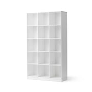 Oliver Furniture Wood Shelving Unit 3x5 with 15 square compartments, perfect for children's rooms or any room, delivered fully assembled. 