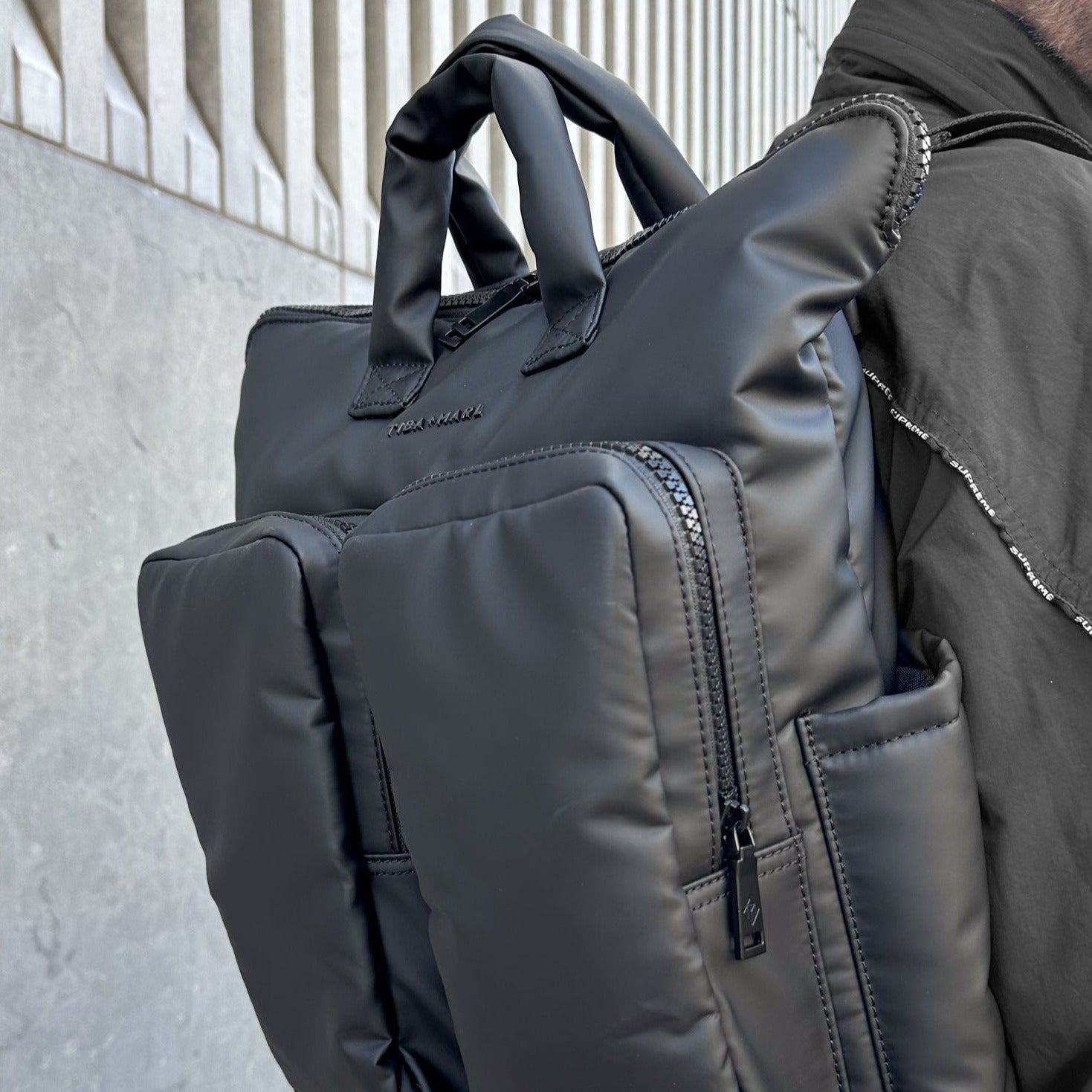 Tiba + Marl Ozzy Changing Tote / Backpack - Matte Black
