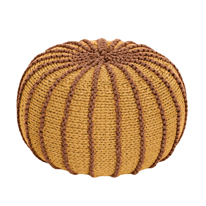 Zuri House Knitted Pouffe Ziggy - Cinnamon