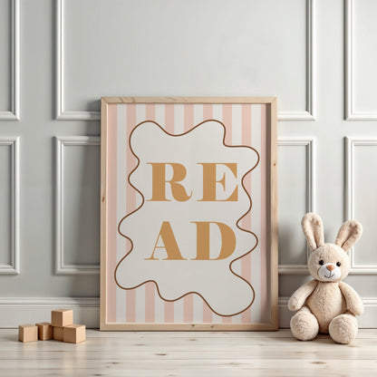 Autumns Corner Read Art Print - Stripy Edition