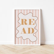 Autumns Corner Read Art Print - Stripy Edition
