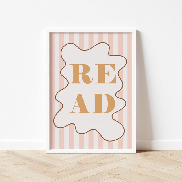 Autumns Corner Read Art Print - Stripy Edition