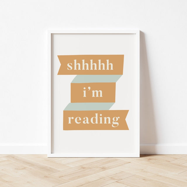 Autumns Corner Shhhh I'm Reading Art Print