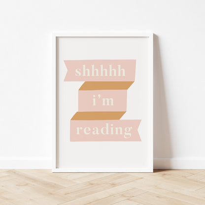 Autumns Corner Shhhh I'm Reading Art Print