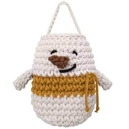 Zuri House Snowman Hanging Basket - Mustard