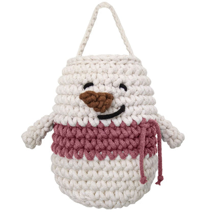 Zuri House Snowman Hanging Basket - Old Rose