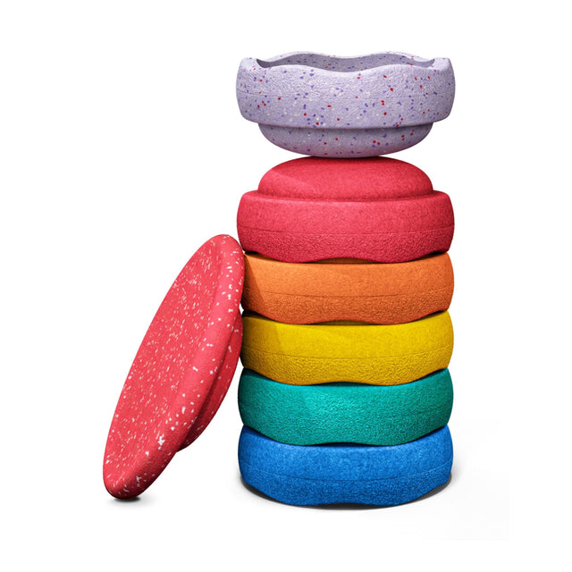 Stapelstein Winter Special Stepping Stones 6+1 Set - Rainbow
