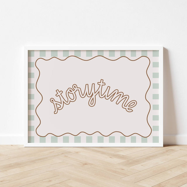 Autumns Corner Storytime Art Print - Checkerboard Edition