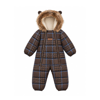 Toastie Cloud Onesie Fur Trim Snowsuit - Darcy Check