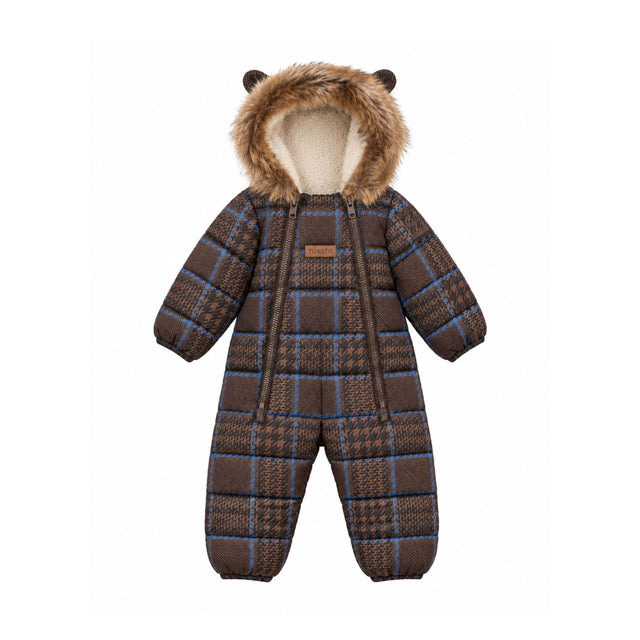 Toastie Cloud Onesie Fur Trim Snowsuit - Darcy Check