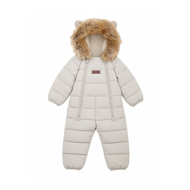 Toastie Cloud Onesie Fur Trim Snowsuit - Winter White