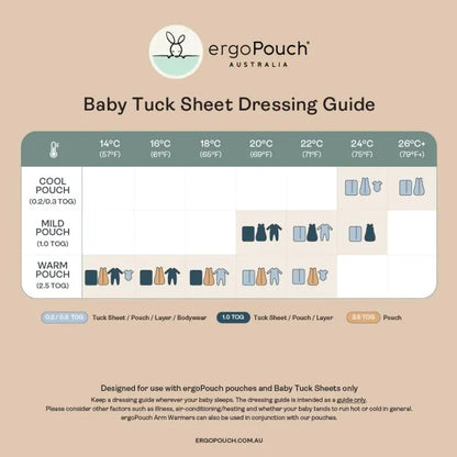 ergoPouch Organic Crib Tuck Sheet/Blanket - Wheat 0.2/1.0 TOG