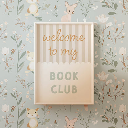 Autumns Corner Welcome To My Book Club Art Print