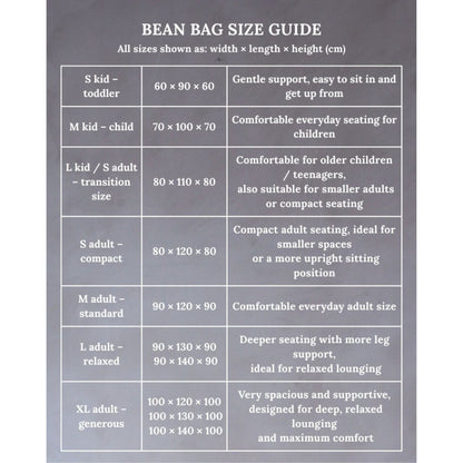 Zuri House Knitted Bean Bag - Dark Grey