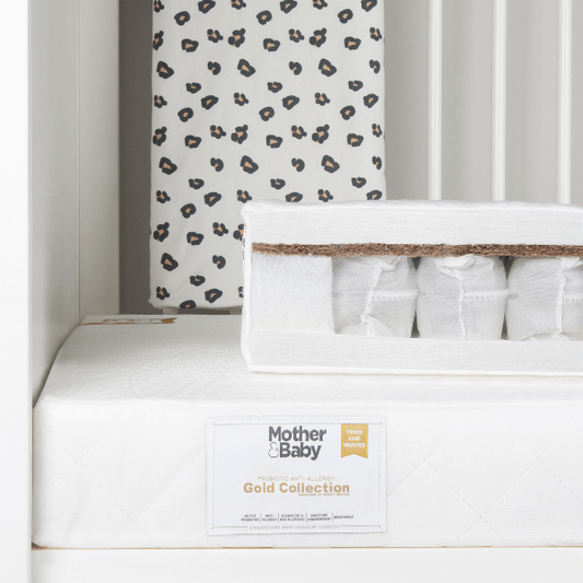 Mother&Baby Pure Gold Anti-Allergy Coir Pocket Sprung Cot Bed Mattress (140 X 70cm)