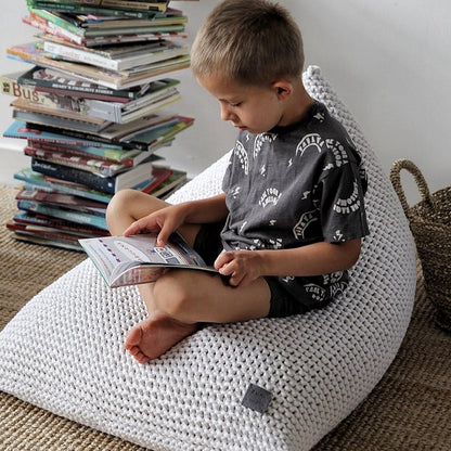 Zuri House Knitted Bean Bag (Kids) - Ivory