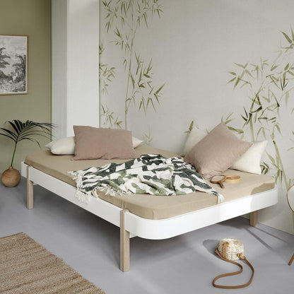 Oliver Furniture Wood Lounger 120cm - White & Oak