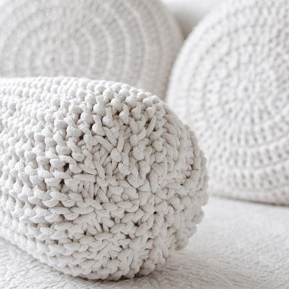 Zuri House Knitted Neck Cushion - Ivory