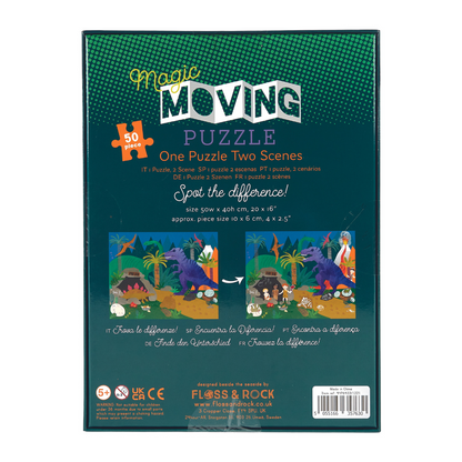 Floss & Rock 50 Piece Magic Moving Puzzle - Dinosaur