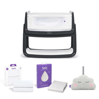 SnuzPod 4 Bedside Crib Starter Bundle - Slate