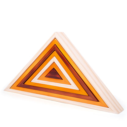 Bigjigs Toys Wooden Stacking Triangles (Natural)