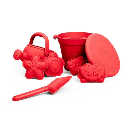 Bigjigs Toys Cherry Red Silicone Beach Toys Bundle (5 Pieces)