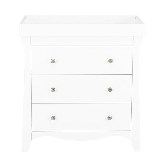 CuddleCo Clara 3 Drawer Dresser & Changer - White