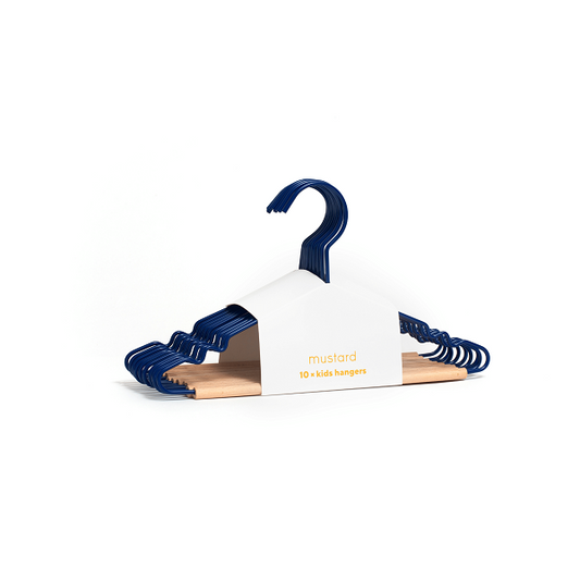 Mustard Made Kids Top Hangers (Pack-10) - Navy