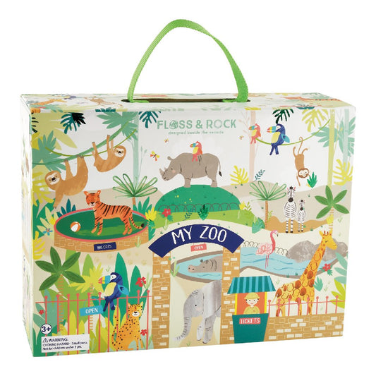 Floss & Rock Playbox With Wooden Pieces - Jungle