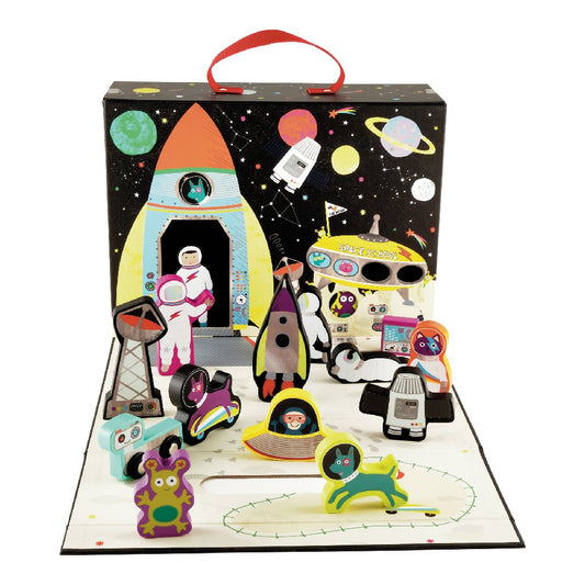Floss & Rock Playbox With Wooden Pieces - Space