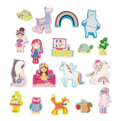 Floss & Rock Playbox With Wooden Pieces - Rainbow Fairy