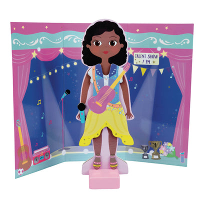 Floss & Rock Wooden Magnetic Dress Up Doll - Zoey