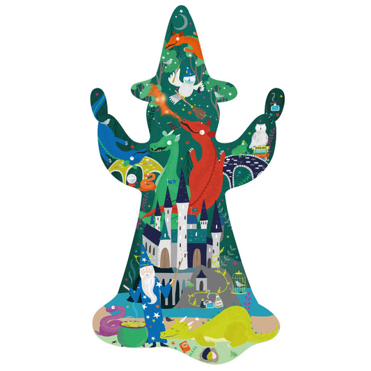 Floss & Rock "Wizard" Shaped Jigsaw Puzzle (80 pcs) - Spellbound