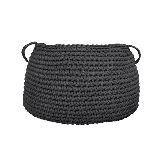 Zuri House Crochet Basket (Medium) - Charcoal