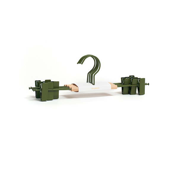 Mustard Made Adult Clip Hangers 5 Pack - Olive