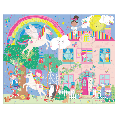 Floss & Rock 50 Piece Magic Moving Puzzle - Rainbow Fairy