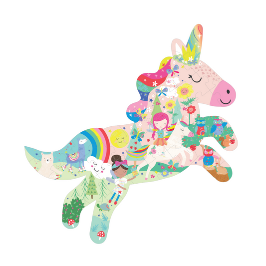 Floss & Rock 40 Piece Jigsaw - Rainbow Fairy Unicorn