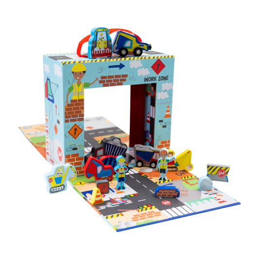 Floss & Rock Playbox With Wooden Pieces - Construction