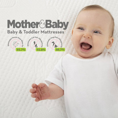 Mother&Baby Pure Gold Anti-Allergy Sprung Cot Bed Mattress - 140x70cm