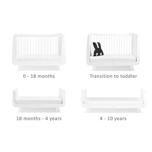 SnuzKot Skandi 2 Piece Nursery Furniture Set - White